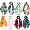 Women Girl Elastic Hairbands Scrunchie Streamer Accessories Scrunchies summer flowers Animal Turban Ponytail Holder Hair Ties 50pcs F507B