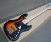 Factory Partihandel 4 Strings Ash Tobacco Sunburst Electric Bass Guitar med pickups lock, Aktiv krets, Maple Fingerboard