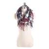 Девушка плед шарф кольцо женские пунктирные линии сетки шарфы кисточки проверки шарфы классические тартан обертываются шаль теплые зимние одеяло GGA2552