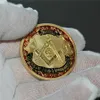 Commemorative Coins Masonic Freemason Mors Eye Pyramid Virtus Junxit Non Separabit Challenge Coin 10 Styles att välja mellan
