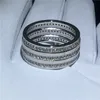 Choucong Circle Ring Volledige 120 stks Diamant Zilver Kleur Verjaardag Wedding Band Ringen voor Vrouwen Mannen Vinger Sieraden