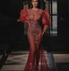 Suknia wieczorowa Yousef Aljasmi Kendal Jenner Kobiety Sukienka Kim Kardashian Red Aplikacje Syrenka