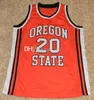 Oregon State Beavers University Gary Payton # 20 College Retro Basketball Jersey Heren Gestikte Aangepaste Naam Jerseys