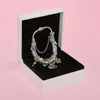 Vente chaude CHARM bracelet classique bricolage étoiles lune blanc perlé bracelet pour bijoux Pandora avec boîte d'origine cadeau d'anniversaire de haute qualité