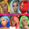 ISHOW 613 Blond Färg 13 * 1 T Lace Front Wig Human Hair Wigs Natural Black Bob Brazilian Peruvian Straight For Women Alla åldrar 8-28inch