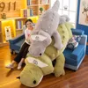 Giant Cartoon Corcodile Plush Toy Pillow Stor djur Alligator Tatami Bäddsoffa Spela Pad Giftdekoration 118Inch 300cm DY50643