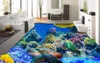 Papier peint de sol 3D personnalisé Po, monde océan tourbillon, couloir d'entrée de salon, revêtement de sol 3D en PVC auto-adhésif, Mural6215434