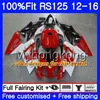 Wstrzyknięcie OEM dla Aprilia RS-125 RS125RR RS4 2012 2013 2014 2015 2016 315HM.32 RSV125 RS 125 RS125 12 13 14 15 16 Black Gloss Kit