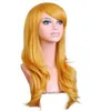 Wigs sintetica a onda sciolta da 70 cm per donne cosplay parrucca bionda blu rosa capelli viola grigio per la festa umana Halloween natalizio gif6984169