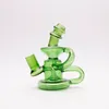 Color Recycler Dab Rig Smoking Pipe Hookahs Mini Glass Bong com 1 tigela incluída e dar 1 Quartz Banger para presente