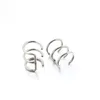 Clip d'oreille à trois anneaux en acier inoxydable boucles d'oreilles non perforées boucles d'oreilles cartilage clip d'oreille hommes et femmes, 6 styles différents