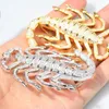 18k Gold Animal 3D Scorpion Pendant Necklace Iced Out Zircon med repkedja för män Kvinnor Chram Hip Hop Jewelry Gift5404833