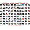 卸売バスケットボールスナップバック野球スナップバックすべてのチームフットボールスナップバック帽子レディースメンズフラットキャップヒップホップスナップバックキャップ安い帽子