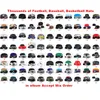 Ny hatt snapback hattar gata huvudbonader justerbar storlek anpassade snapbacks caps hip-hop hat baseball kepsar kan mixa