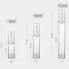 15ml 12ml 10 ml 5 ml butelki pompy powietrza bezpowietrznego Emtpy Refillable Cream Butelka z pompą balsamową F2182