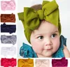 Crianças menina turbante nó headband toddler bebê menina grande arco nó de cabelo sólido headwear cabeça envoltório faixa de cabelo acessórios novos