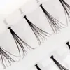 56pcs Human Hair Individu 10p Cluster Eyelash Flair Long Black Claw Extensions Fiches Natural Individues Lashes Beauty Tools