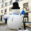 Outdoor-Winter-dekorativer großer aufblasbarer Schneemann-Modell 3 m/5 m riesiger süßer weißer Luft-Schneemann-Ballon für Weihnachtsdekoration