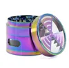 Smoke Smoke Grinder with 63MM Zinc Alloy Four Layer Side Window Opening Signal Teeth Transparent Cover