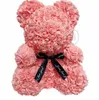 25 cm Rose Bear Simulation Flower Creative Gift Soap Rose Teddy Bear Verjaardagscadeau Hug Bear T8G018