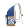 Fengdong Vintage Leaf Print Leinwand Schule Rucksack für Kinder Schultaschen für Mädchen Kinderbuchbeutel Frauen Laptop Rucksack 14 J1902557426