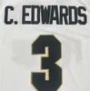Carsen Edwards Jersey Basketball Purdue Chaudermaker # 3 C.Edwards EBLY EBLAY BLANCHE JERSEYS DE BASKET BASKETBALLIÈGE DE NCAA RETRO