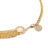 Retro Gold Belts for Women Fashion Waistbands Allmatch Multilayer Long Tassel Party Jewelry Dress Waist Chain Coin Pendant Belt1784605