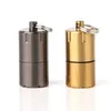 Mini Compact Kerosene Lighter Capsule Gasoline Lighter Inflated Key Chain Petrol Lighter Grinding Wheel Lighters Outdoor Tools