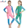 Dzieci z długim rękawem Lycra kombinezony Kids One Piece Swimsuit Swimsuit Diving Suit Boys Girls Garnitur Kąpielowy Dziecko Surfing Burtage Beach