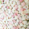 Spr 4ft*8ft blush roze bruiloft Rose Rol Up Bloem Wand achtergrond Artificiële bloemtafel Middelpunt Rangschikking Decoratief