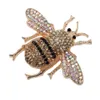 50mm or ton abeille broches Flatback insecte Bumbee strass broche cristal émail broche broche pour les femmes