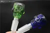 Groothandel Skull Design 14mm / 18mm Glas Kom Smoking Pipe Bong 7mm Dik voor Mini Oil Rig Percolators Bubbler Ash Catcher