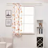 Multi Tamanhos Cortina Sala de estar Tule Modern Shades Flor Impresso Cortina Curta Sheer Cortinas Janela Drape Valance Home Decor VT0899