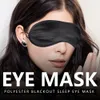 Black Eye Mask Polyester Sponge Shade Tupplur Täck Blindbindelse Mask för Sleeping Travel Soft Polyester Masks 4 Layer DHL6152016