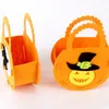 Sacchetto di caramelle di Halloween per bambini Sacchetto regalo in tessuto non tessuto Cestino di caramelle di zucca Sacchetto di caramelle di Halloween per bambini Fornitura per feste di Halloween felice