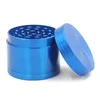 New 50mm Diameter Tobacco Grinder Smoke Zinc Alloy Dry Herb Muller 4-piece CNC Teeth Colorful Spice Crusher Smoking Accessories