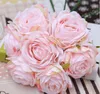 9 CM 9 Couleur Têtes De Fleurs Artificielles Rose Pour DIY Supermarché Fond Route Led Mariage Soie Fleur Décorative Fleur Bouquet GB632