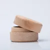 Newest Natural Wood Storage Box Circle Shape Sealed Container Stash Case Portable Herb Tobacco Cigarette Grinder Smoking Jar Accessories DHL