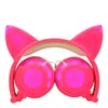 Qualità Kids Night Club Cosplay Cat Ear Cuffie pieghevoli per bambini Gaming Cuffie LED Ear Auricolari per PC Laptop Computer + MIC USZ167