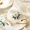 British Royal Porcelain Europe High-Grade Bone China Coffee Cup 3D Color Enamel Porcelain Saucer Coffee Tea Sets For Friend Gift