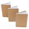 Kraft Notebook Unlined Blank Books Travel Journals for Students School Children Writing Books