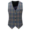 2020 schöne Plaid Männer Hochzeit Smoking Slim Fit One Button Prom Anzüge Mann Party Blazer Anzug (Jacke + weste + Hosen)