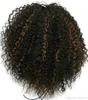 Kinky Curly Closstring Ponytail Hairpiece Natural Highlights Sport Fryzury Ludzki Włosy Ponytail Rozszerzenie 120g 140g 1b / 30