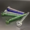 2023wholesale Glass Oil Burner Pipe Billiga glas Vattenrör Bubblare Färgglada oljelör Glashandtag Mix Färg