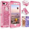 Bling cristal óleo líquido glitter telefone casos para iphone 11 pro max xr xs x 6 7 8 plus QuickSand Luxo claro luz tampa traseira