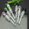 Multi-circle wire skull cooker Glass Bongs Glass Smoking Pipe Water Pipes Oil Rig Glass Bowls Oil Burn
