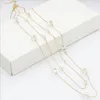 Korea wild new crystal long necklace Korean fashion sweater chain