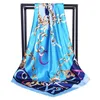 Fashion-Luxury Brand Women Twill Silk Scarf Letter Chain Print Square Scarveraps Fashion Hijab