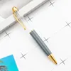 14 Färg Creative Diy Big Empty Tube Ball Point Pennor Metal Pen Selffilling Floating Glitter Dried Flower Crystal Pen Student Writi2235588