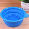 Dog Bowl Collapsible Foldable Silicone Dog Bowl Candy Color Outdoor Travel Portable Puppy Doogie Food Container Feeder Dish EEA1607